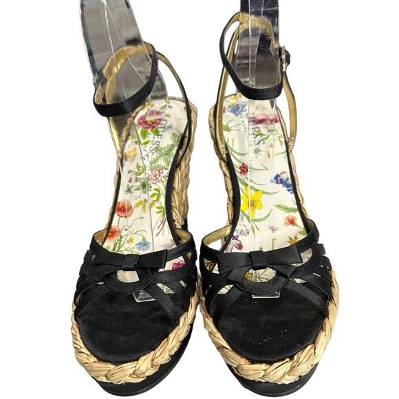 Guess by Marciano strappy 5” wedges 2” platform braided jute size 7.5 - Picture 2 of 6